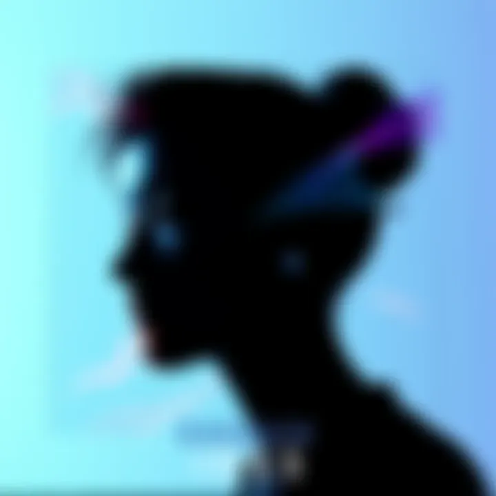 A digital profile with a transparent background and sleek design elements, showcasing a modern look.