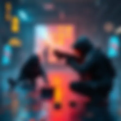 A player sets up a trap in a PvP environment, showcasing creativity and strategy in gameplay.