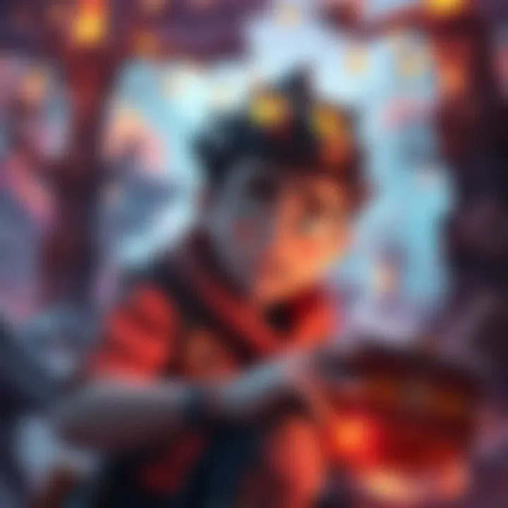 A gamer character looking worried while searching for a missing treasure item in a fantasy environment