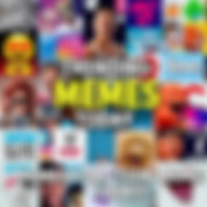 Trending Memes Today A collage of popular memes shared on social media, bringing joy and laughter to people, featuring images that represent current online trends.