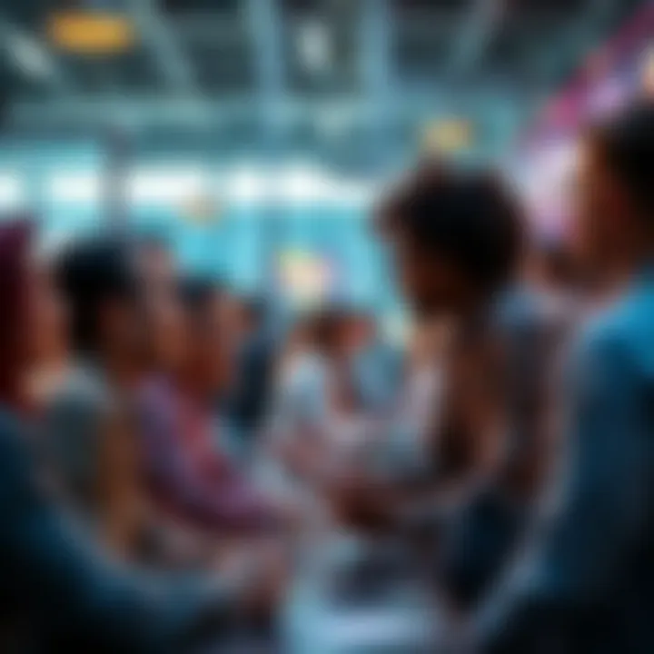 People engaging in discussions about current trends online