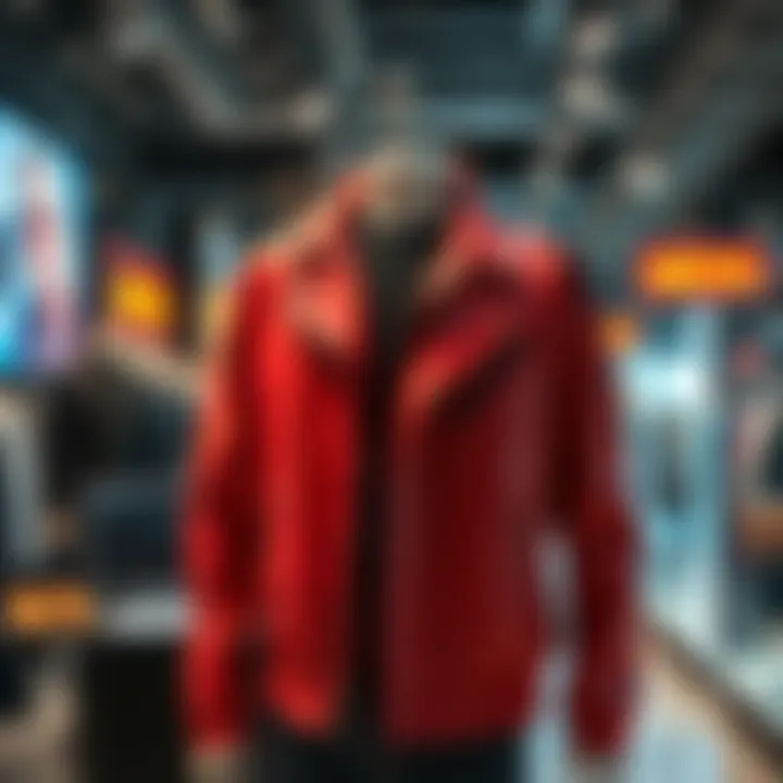 Trendy Jacket A stylish jacket on a mannequin in a trendy store setting