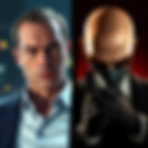 A side-by-side comparison of Trevor from Grand Theft Auto V and Agent 47 from Hitman Absolution, highlighting their shared traits and backgrounds.