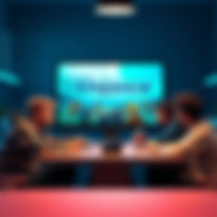 Tribes Game Setup for LAN Parties A computer screen showing the Tribes game interface set up for a LAN party, with players sitting around a table.