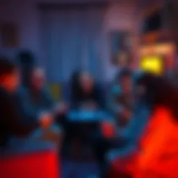 Tribute to KSI Abolic A group of friends gathered around game consoles, sharing memories of KSI Abolic with smiles and laughter in a cozy room.