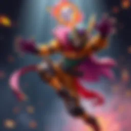 A gaming character named Trickster performing a dynamic move, showcasing enhanced skills and abilities after the rework. Bright colors and energetic pose reflect the excitement of the update.