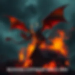 Trogdor the Burninator Trogdor flying over a burning cottage with flames and smoke surrounding him