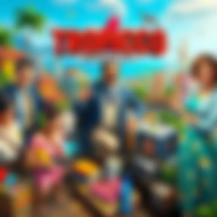 Colorful scene from Tropico 4 showing El Presidente managing a vibrant island with buildings and citizens busy with various tasks.