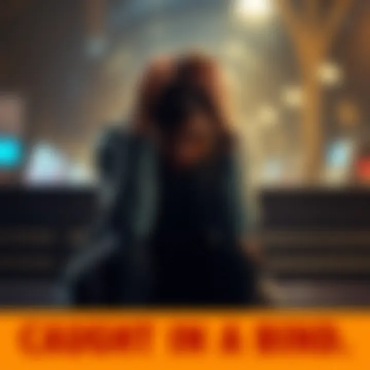 A person looking distressed, sitting on a bench with their hands on their head, showing signs of concern