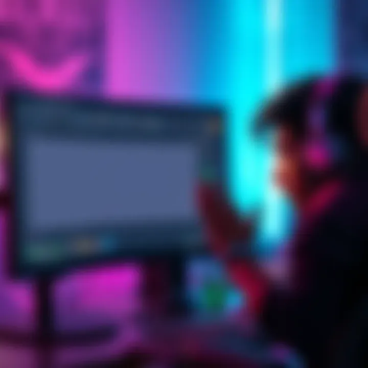 A person looking frustrated while using a cloud gaming service on a computer, with a greyed-out feature visible on the screen.