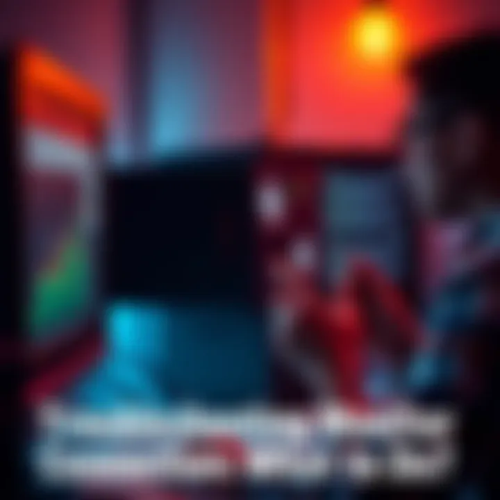 A person checking cables and adapters while trying to connect a monitor to a computer