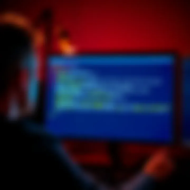 A person looking frustrated at a computer screen displaying a command prompt error during plugin installation.
