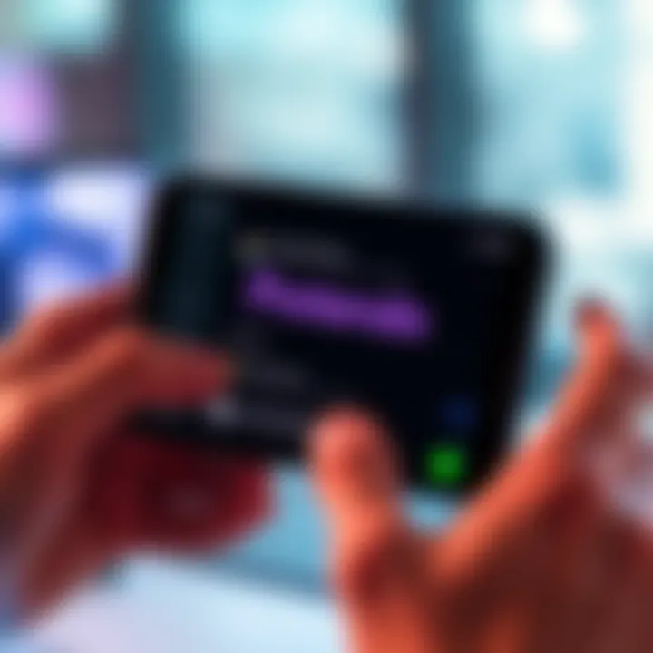 Troubleshooting Pretendo A person using a smartphone with the Pretendo app open, showing network settings and troubleshooting tips on the screen.