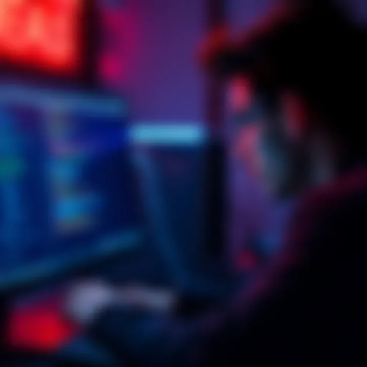 A person looking at a computer screen while trying to fix screenshot problems