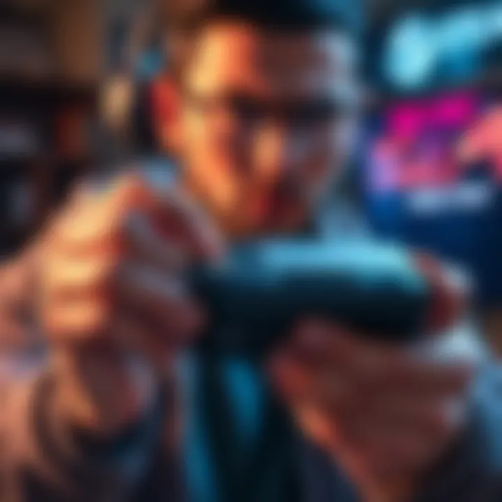 Troubleshooting SD Card on Steam Deck A person holding a Steam Deck while inspecting an SD card inserted in the console, looking concerned about read-only status.