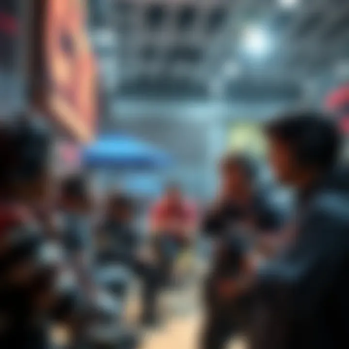 A group of gamers discussing Time-to-Kill in a first-person shooter game, sharing their opinions and experiences in a lively setting.