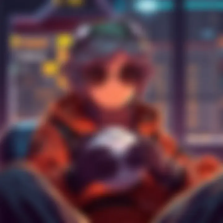 A character with Tumbler Meal and Evade Window skills, showcasing a blend of comfort and strategy in gameplay. The character appears relaxed yet focused, equipped for effective moves.