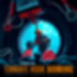 A person using Tunneling Hook Bombing technique with safety hooks to rescue another individual in a safe manner