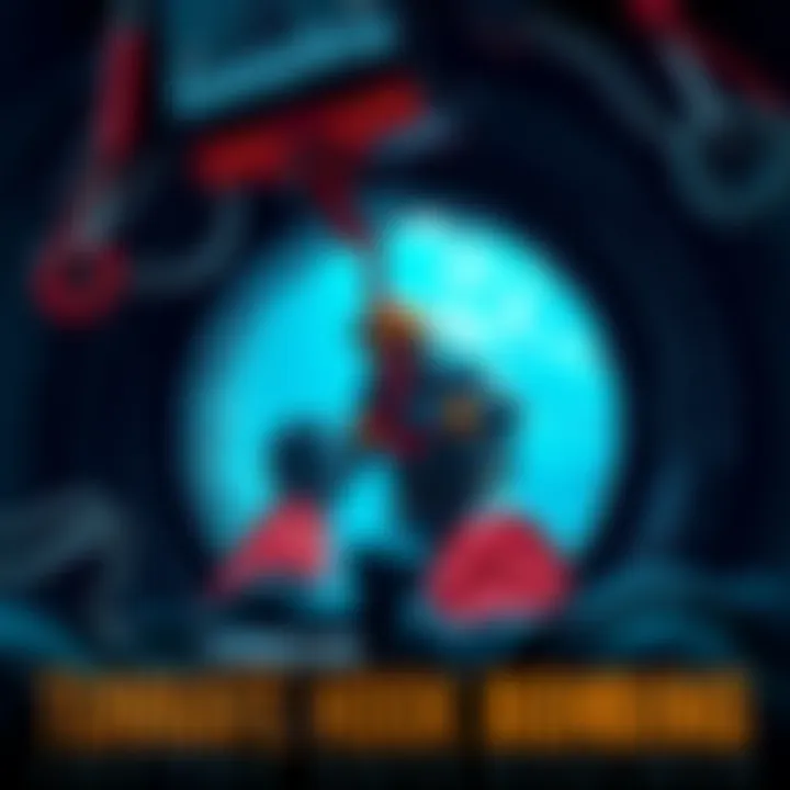 A person using Tunneling Hook Bombing technique with safety hooks to rescue another individual in a safe manner