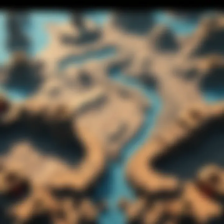 Map showing locations of turbines in Buried City and The Blue Gate