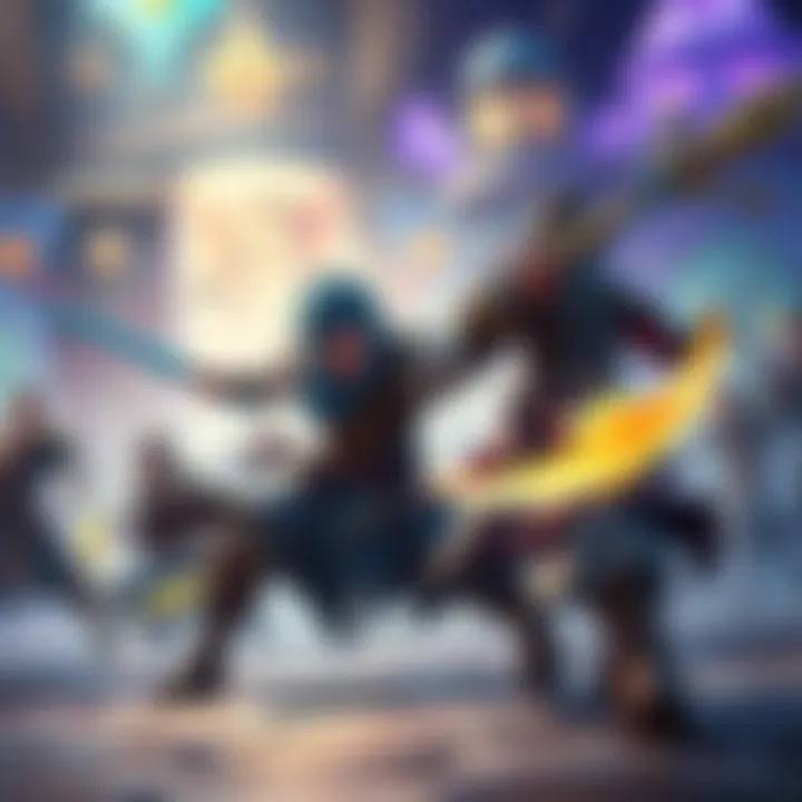 A fantasy character engaged in turn-based combat, showcasing a colorful and vibrant game environment, avoiding retro graphics