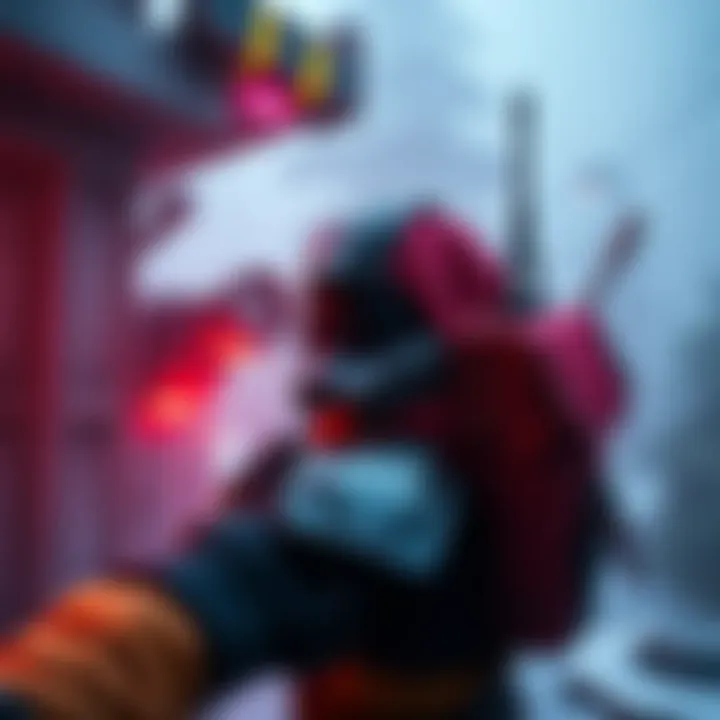 Choosing Between Turrets and Range A player in SYM considering options between turrets and range perks, showing game graphics with icons for turrets and range