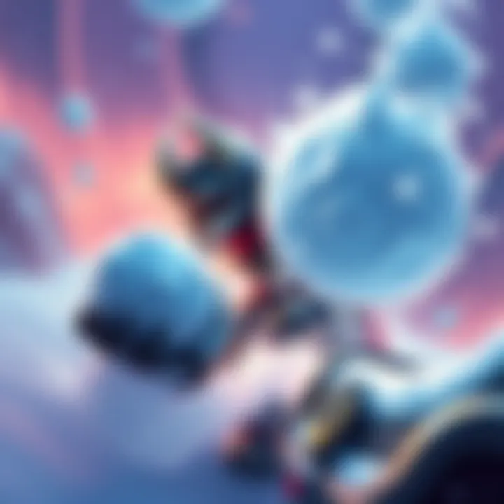 Tusk performing Snowball ability Tusk rolls a snowball to save a teammate in Dota, showcasing the ability's impact in gameplay.