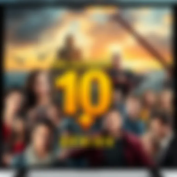 A collage of popular TV series that had 10 seasons, showcasing iconic moments and characters from each show.