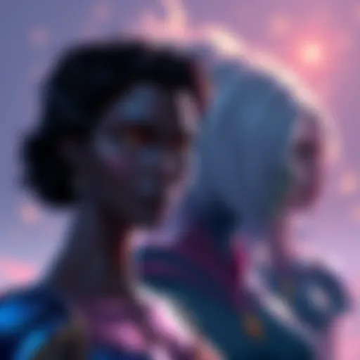 A visual showing the Twilight Reflections skintone on characters, highlighting limited use on two evolutions, sparking community discussion about inclusivity.
