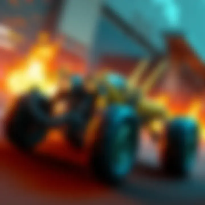 A player controls the Grasshopper vehicle in Twisted Metal 2 during a speedrun, showcasing fast-paced action and intense gameplay.