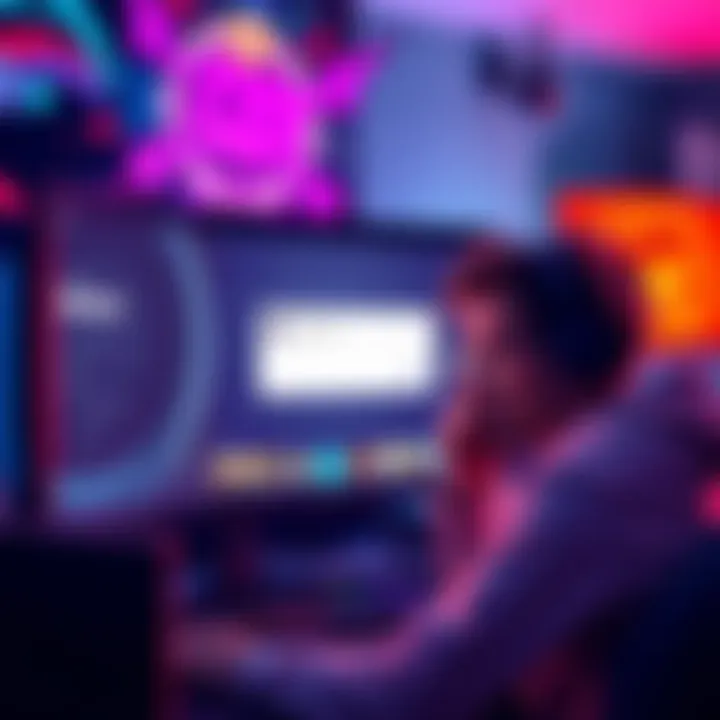 A frustrated gamer looking at a computer screen with Twitch interface showing a drops error message.