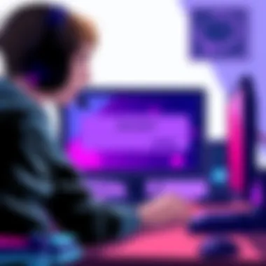 Twitch drops issue illustration A gamer frustrated with Twitch drops, looking at a computer screen showing an account linking error message.