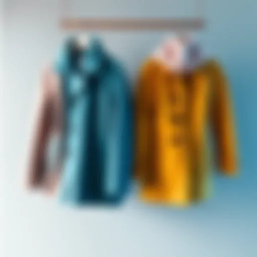 A comparison of two coats, showcasing their design and colors, prompting discussion about their differences.