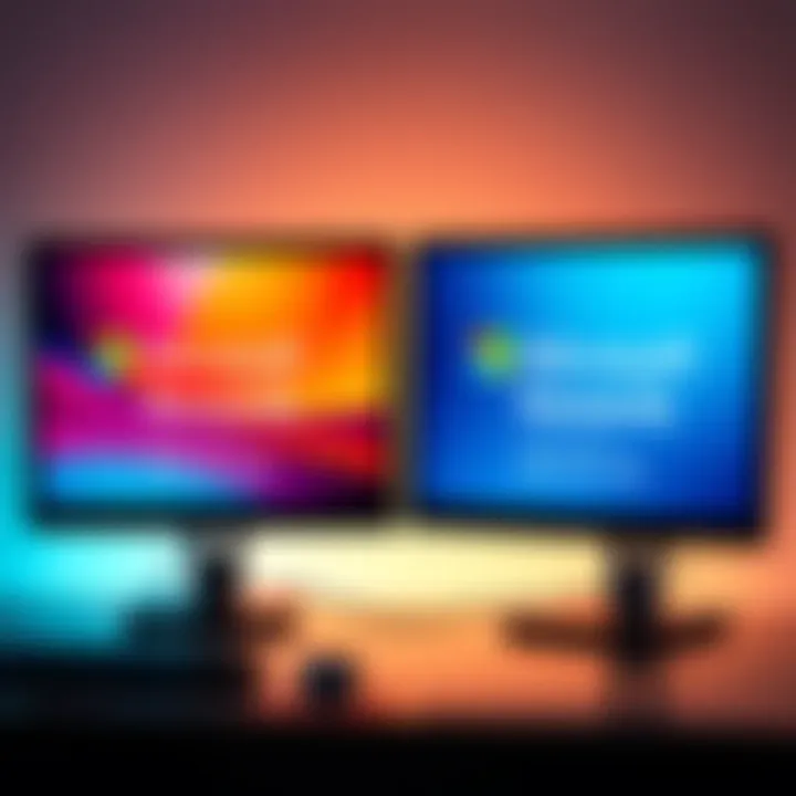 An image showing two computer screens side by side, each displaying different Microsoft Rewards accounts and phone numbers, illustrating account management on one device.
