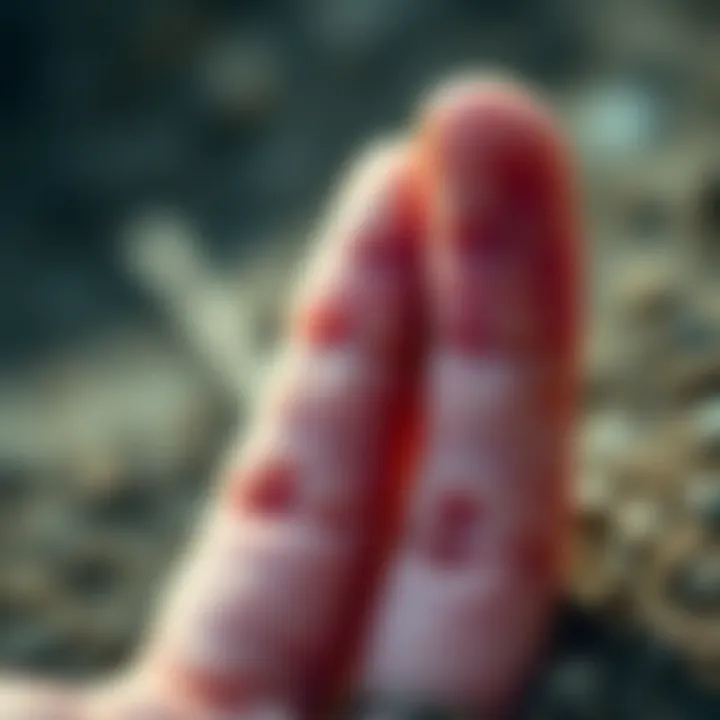 Close-up of two human fingers discovered in an unusual location, raising curiosity among people.