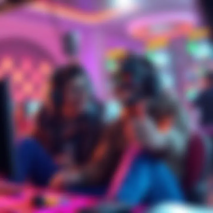 Two players, both Rooks, joyfully interacting in a colorful gaming environment, showcasing teamwork and laughter.