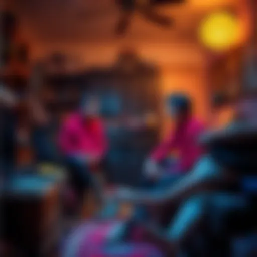 Two versions of Johnny interact in a cluttered apartment, creating humorous chaos for V.