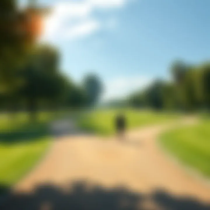 A person standing at a fork in a sunny park, looking at two distinct paths ahead, symbolizing choices in life.