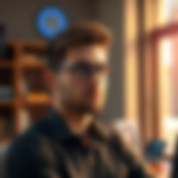 Tyler Bielman, director of Hearthstone, looking thoughtful in an office setting