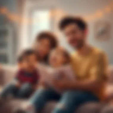 The Tyler1 family joyfully singing a nursery rhyme together, surrounded by a bright and cheerful atmosphere.