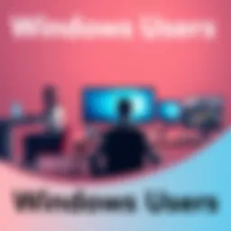 Types of Windows Users A graphic showing three distinct groups of people using Windows: a casual user on a laptop, a professional at a desk with multiple screens, and a tech enthusiast customizing a computer.