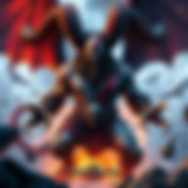 Typhon from God of War Illustration of Typhon, a mythical character from God of War, depicted with fierce expressions and giant stature, surrounded by elements of chaos and destruction.