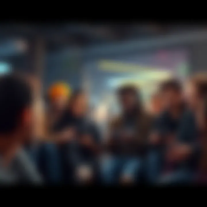 A group of diverse gamers sharing ideas about new game concepts from Ubisoft, expressing excitement and hope for future releases.