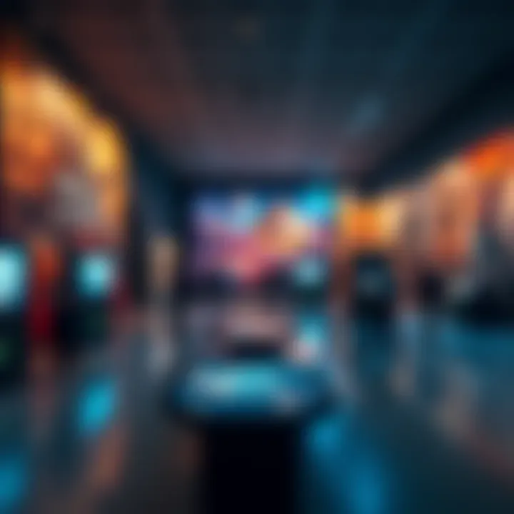 Interactive Ubisoft games displayed in a museum, engaging visitors with educational content