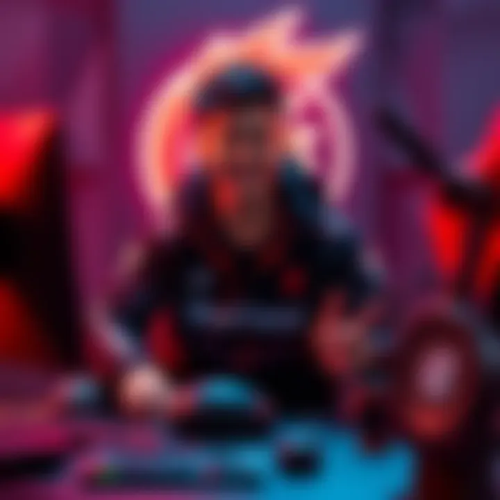 UdoTan in a gaming setup with Nongshim RedForce logo in the background