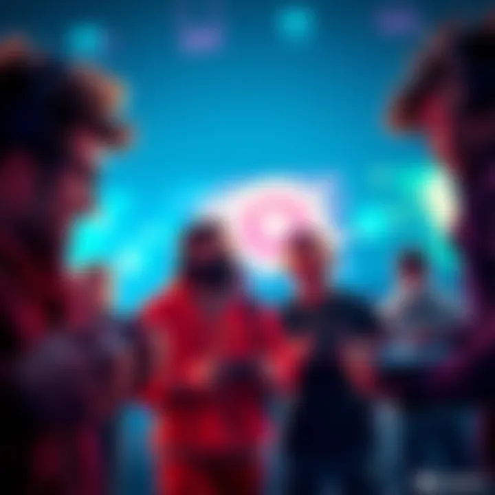 A group of gamers discussing their options to opt out of the Valve lawsuit with gaming consoles and controllers in hand.