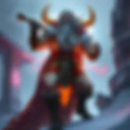 Illustration of Ullr showcasing his unique design with distinct visual features and animations