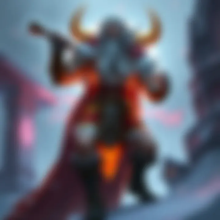Illustration of Ullr showcasing his unique design with distinct visual features and animations
