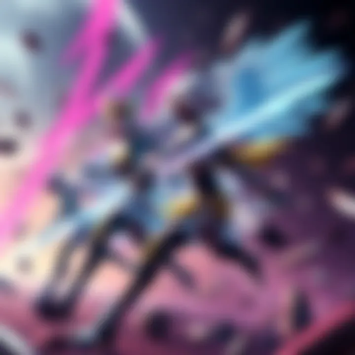 Ult Luna leads a team of four Seranas in an intense fight against wall crashers, showcasing their powerful synergy and strategy.