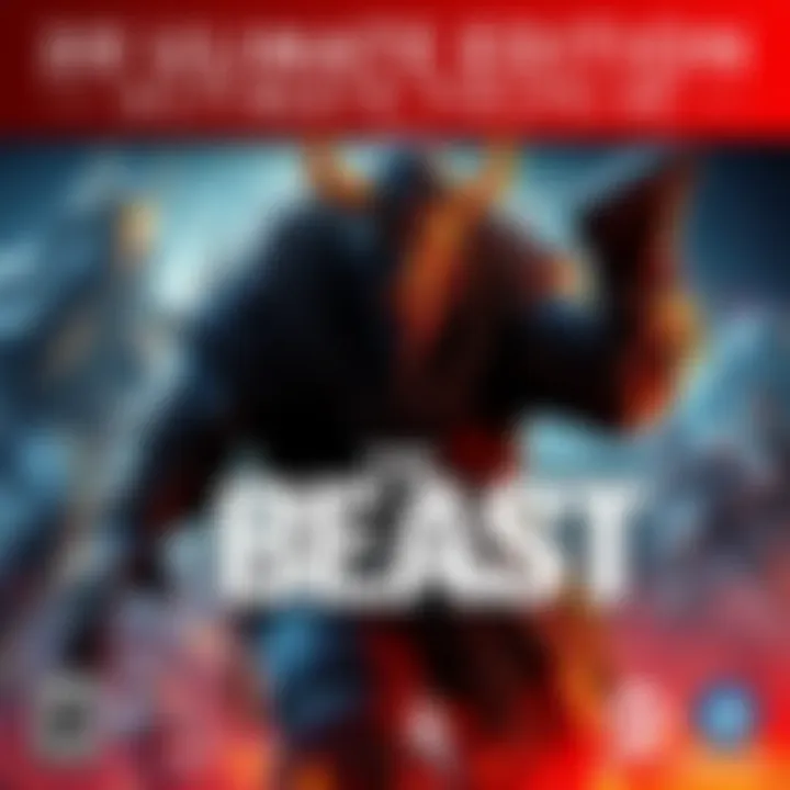 Visual representation of Ultimate Edition game cover with character The Beast in action, showcasing perks and in-game features.